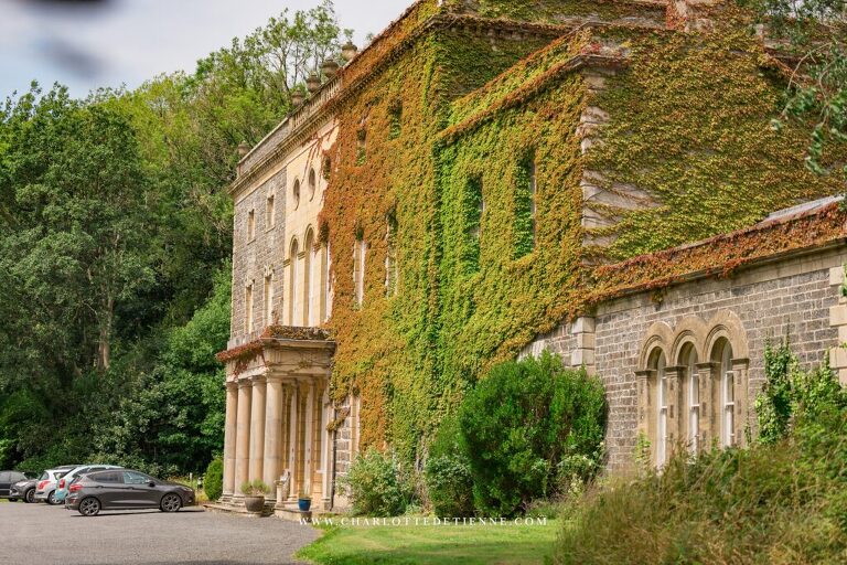 Nateos mansion An old stone stately home house with ivy growing on it.